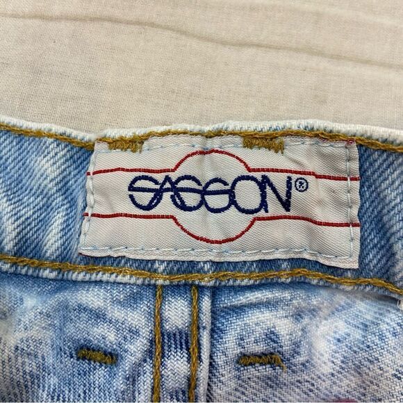 Vintage Sasson Brand Acid Wash High Rise Pleated Shorts 9/10 Perfect Condition - Picture 16 of 16